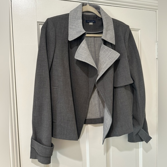 Tommy Hilfiger Grey Open Front lapel Blazer Jacket 10 - Picture 3 of 10